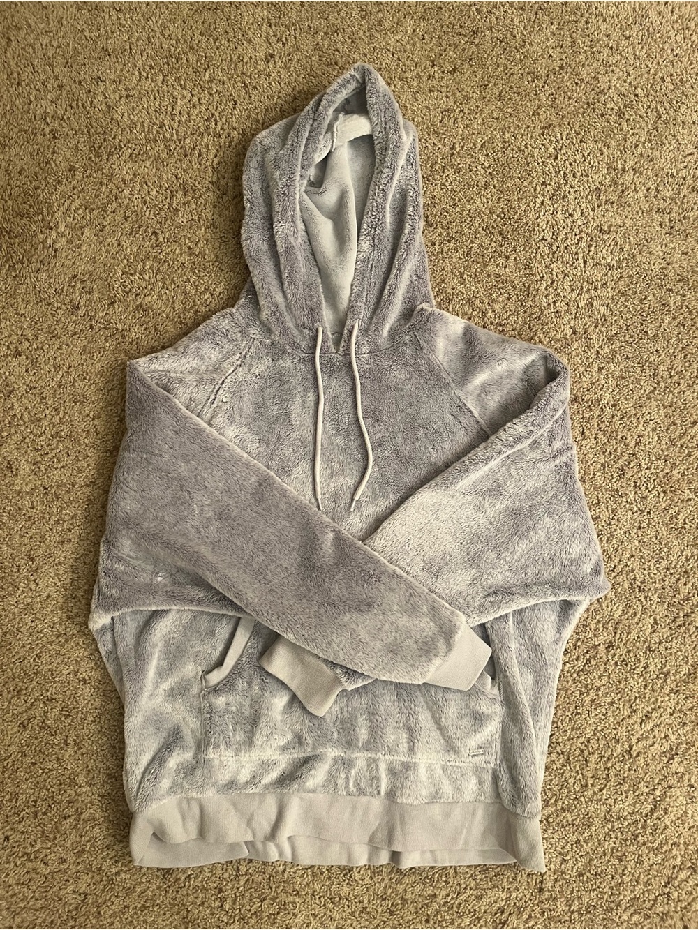 Hollister Gilly Hicks Plush Hoodie in Light Gray